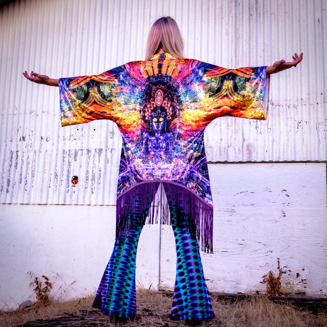 Johnathan Singer Velvet Kimono - "Isis/Ina May x Banjo Art"