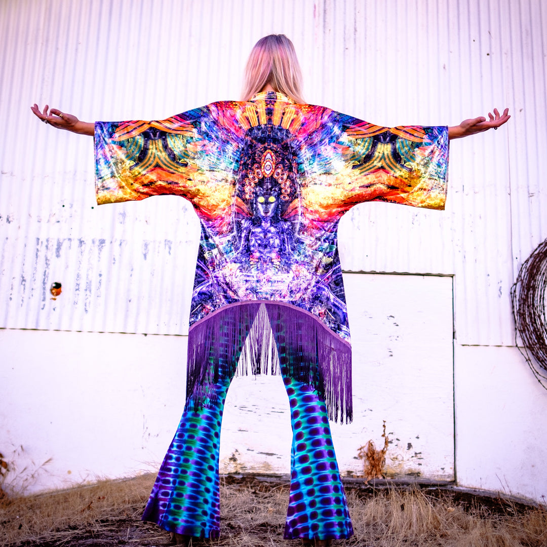 Johnathan Singer Velvet Kimono - "Isis/Ina May x Banjo Art"