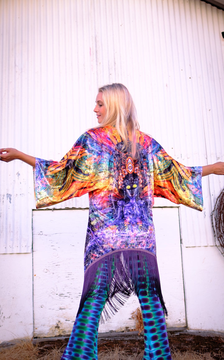 Johnathan Singer Velvet Kimono - "Isis/Ina May x Banjo Art"