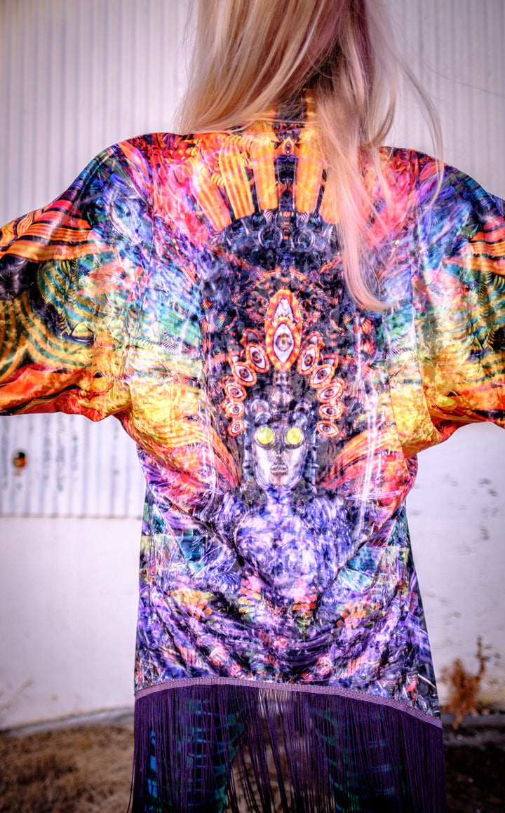Johnathan Singer Velvet Kimono - "Isis/Ina May x Banjo Art"