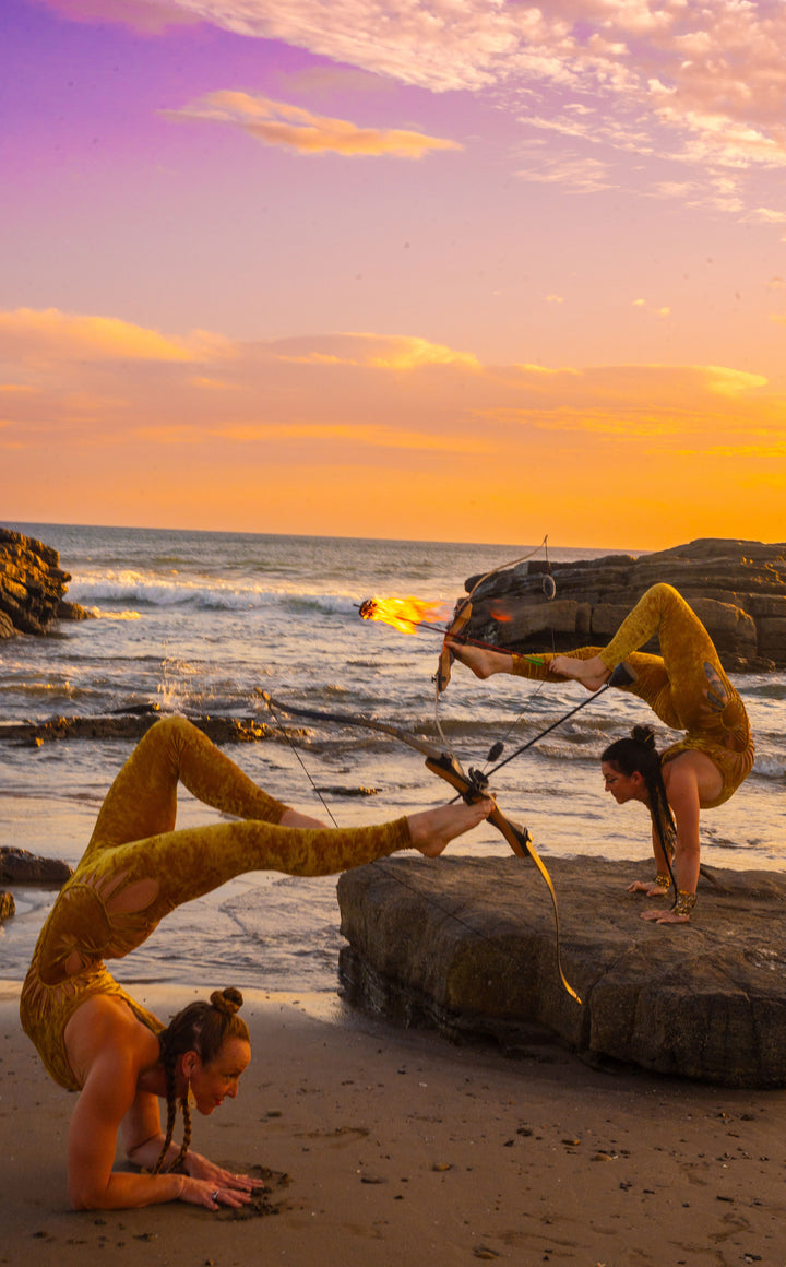 Gold Velvet Swirl Cut Panther Ladyhawke Onesie x Sniptease
