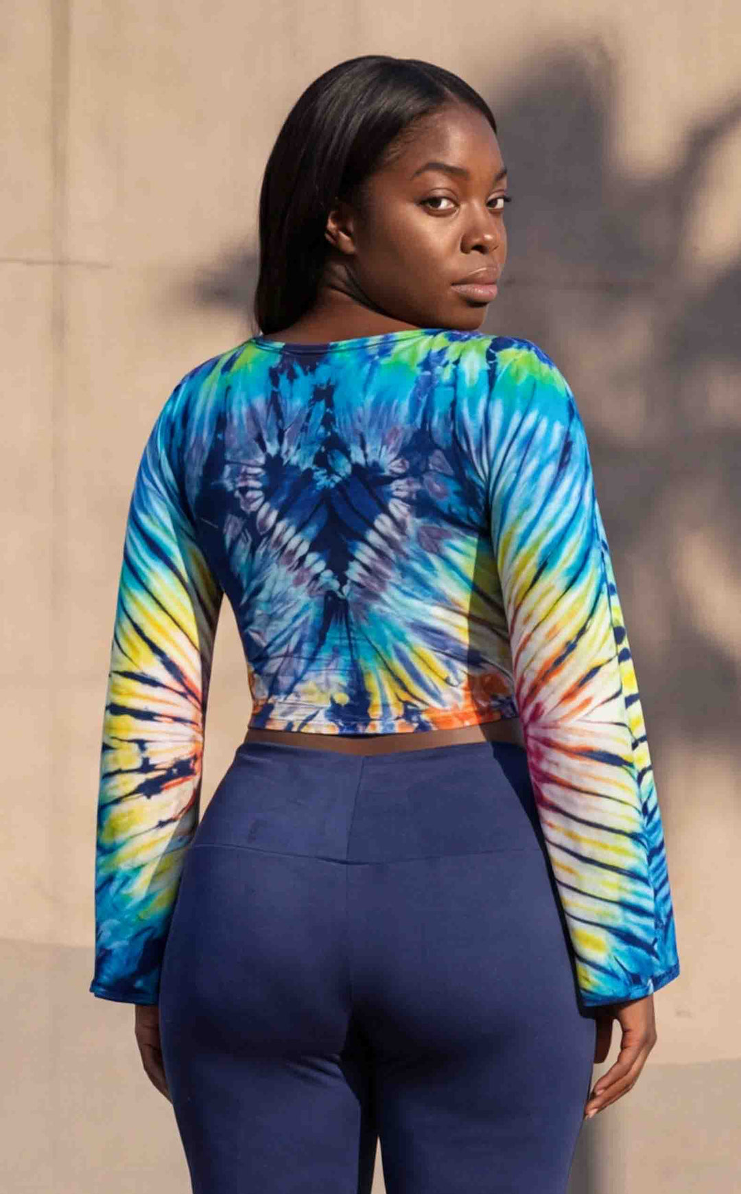 Tie Dye Bell Sleeve Top