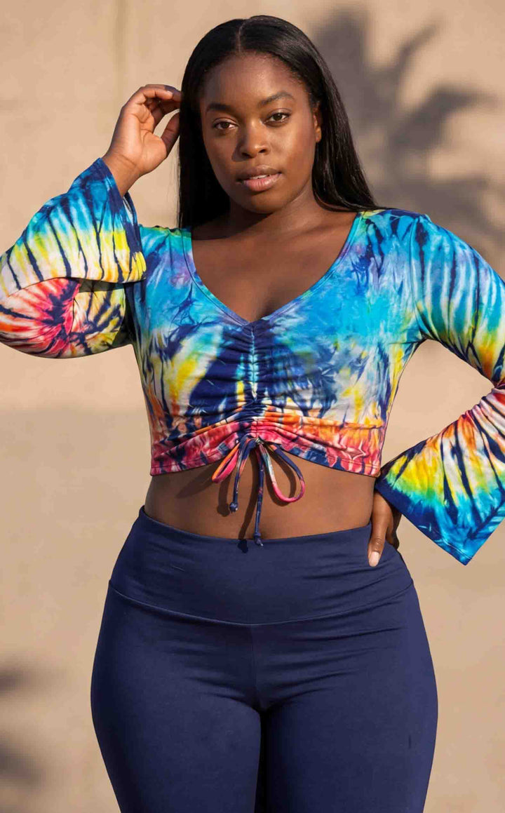 Tie Dye Bell Sleeve Top