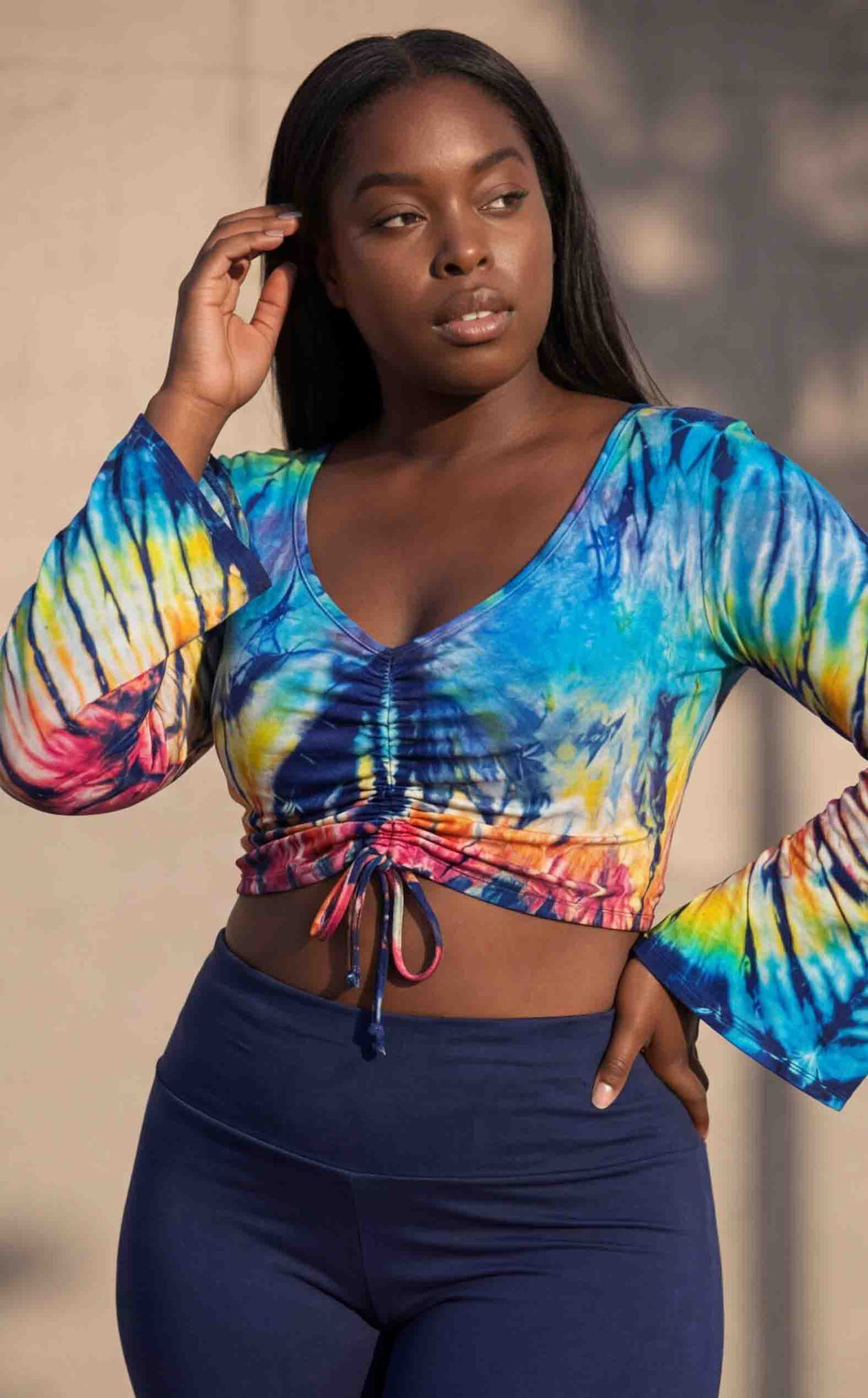 Tie Dye Bell Sleeve Top