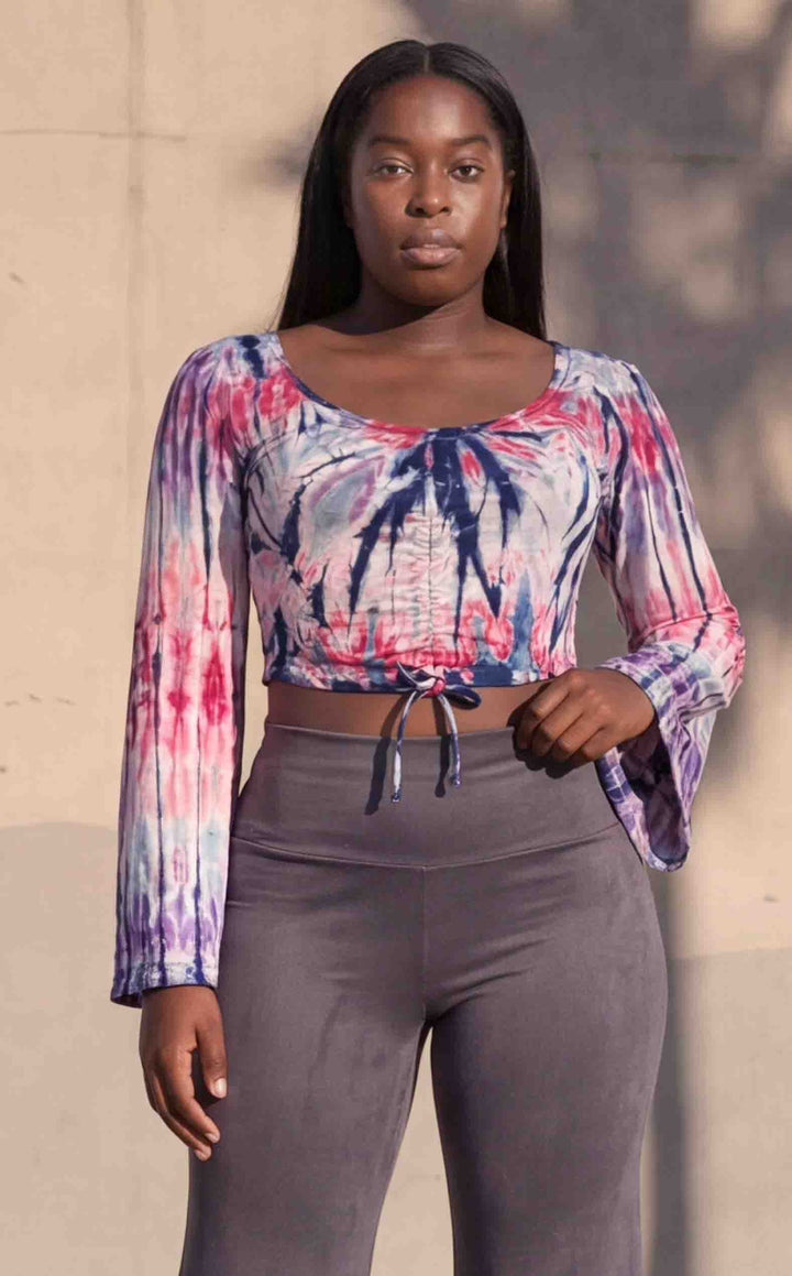 Tie Dye Bell Sleeve Top