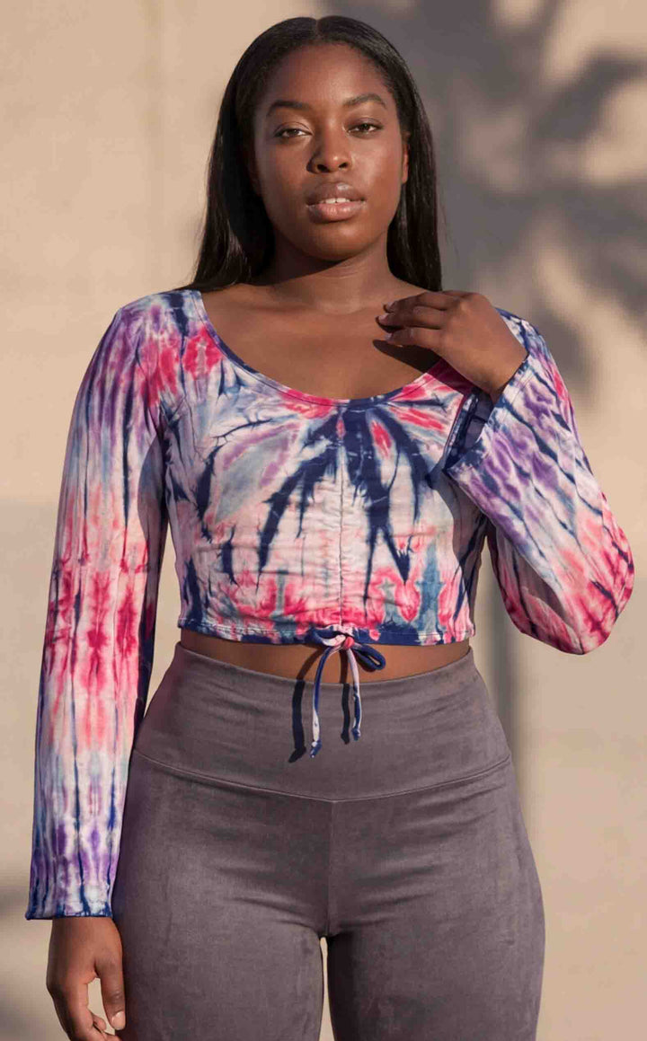 Tie Dye Bell Sleeve Top