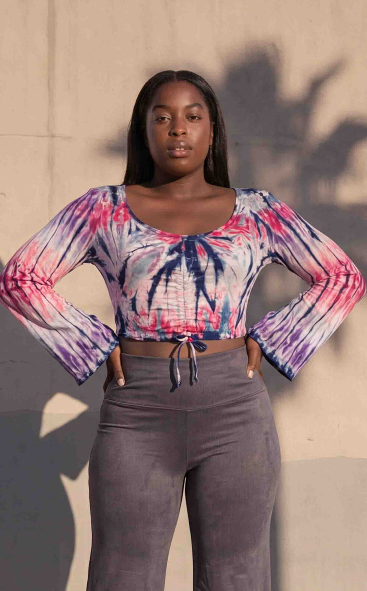Tie Dye Bell Sleeve Top