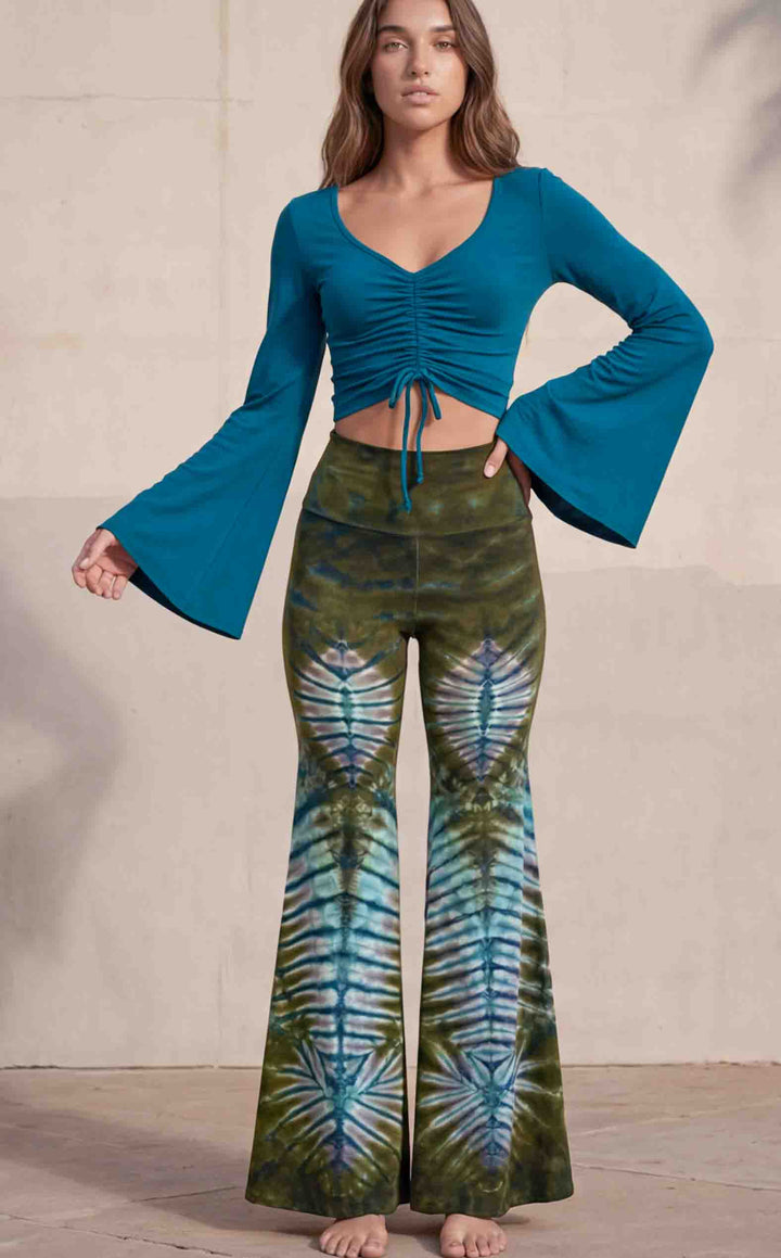 Tie Dye High Waist Big Bell Pants