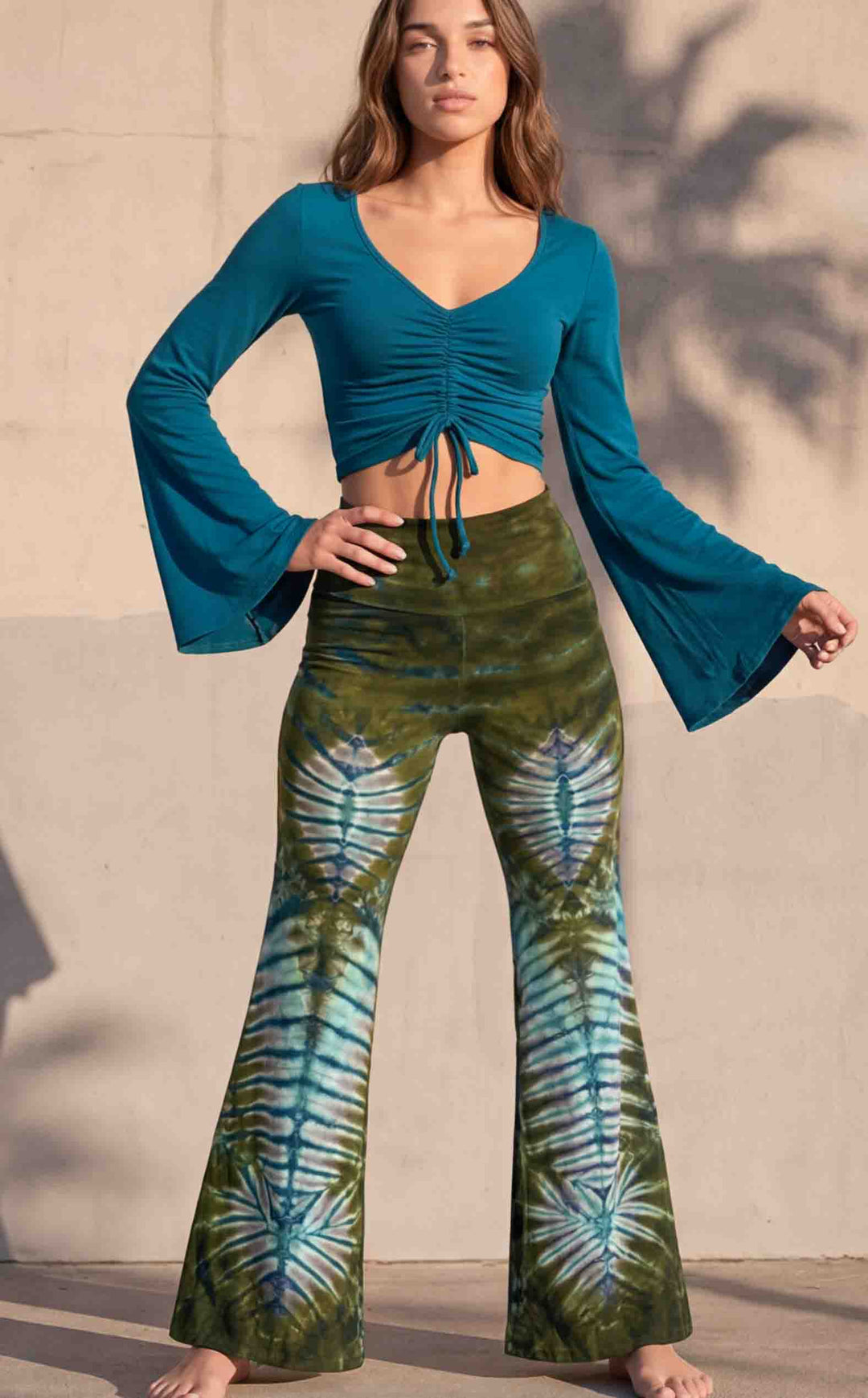 Tie Dye High Waist Big Bell Pants
