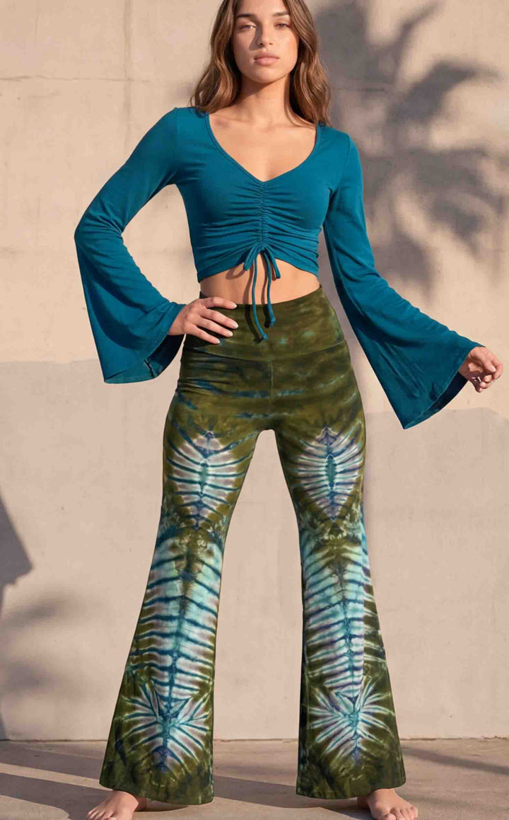 Tie Dye High Waist Big Bell Pants