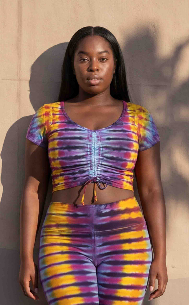 Tie Dye Front Cinch Top