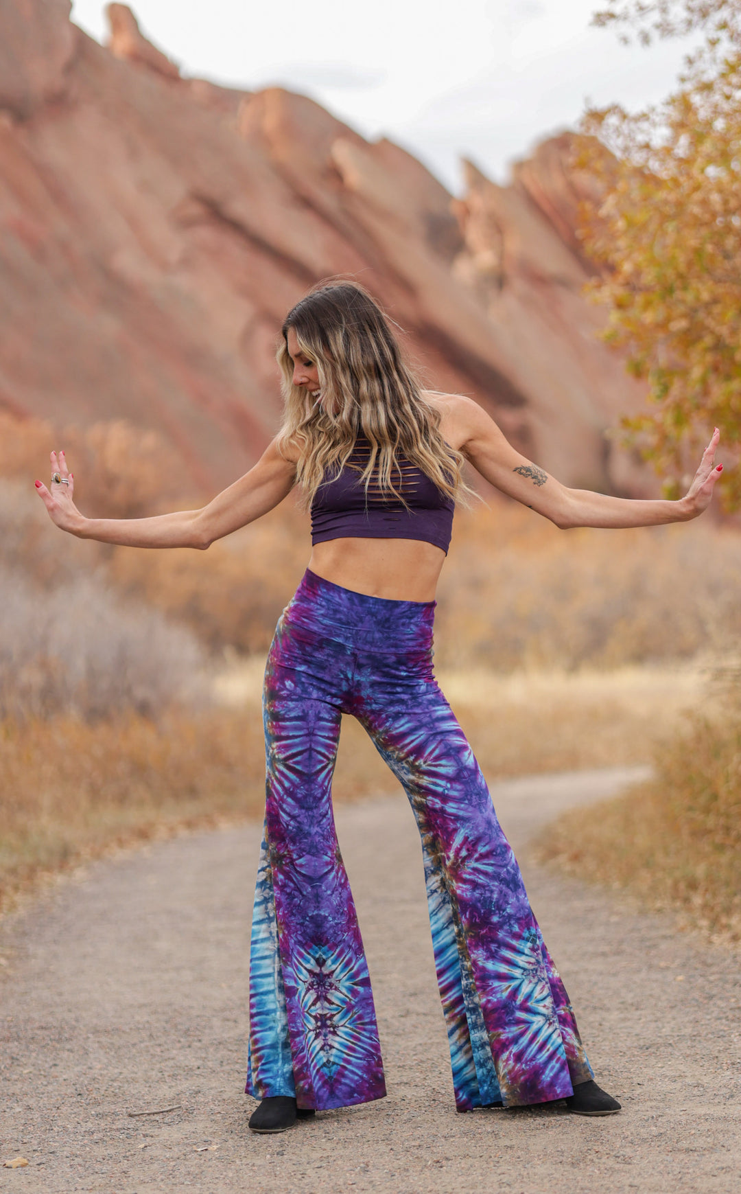 Tie Dye High Waist Big Bell Pants
