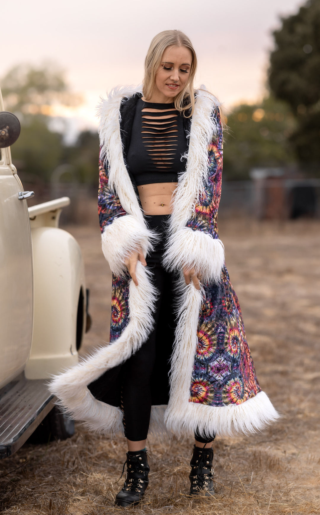 Maple Swirl Baroness Reversible Velvet Coat x Tamo Designs