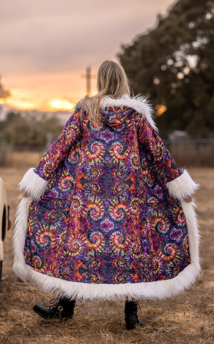 Maple Swirl Baroness Reversible Velvet Coat x Tamo Designs