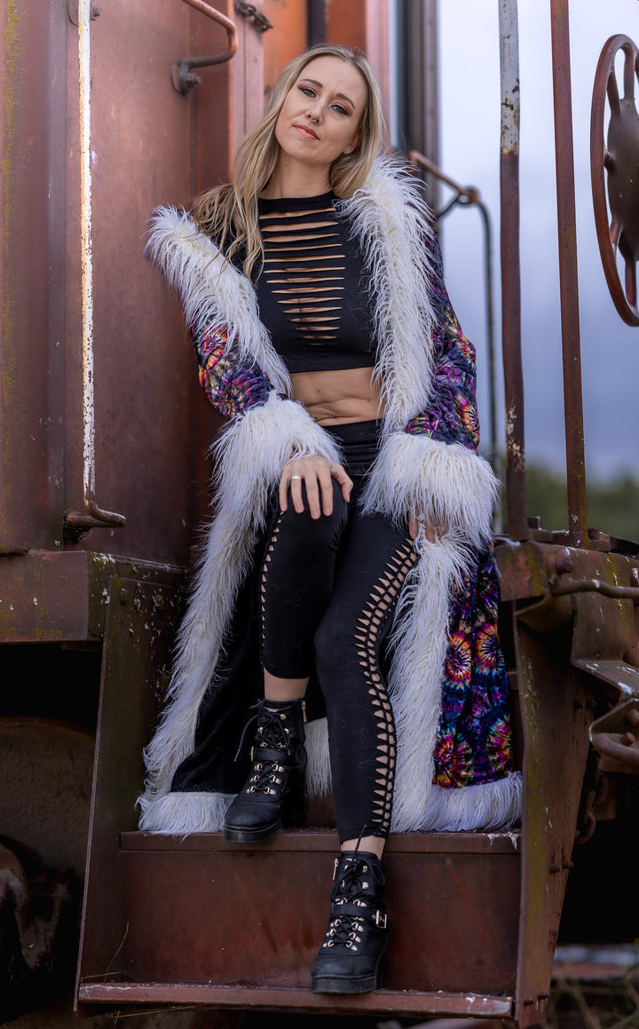 Maple Swirl Baroness Reversible Velvet Coat x Tamo Designs