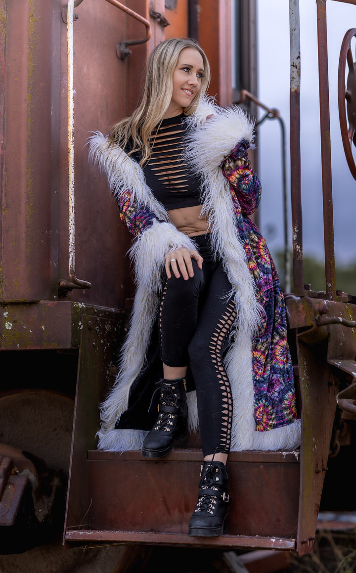 Maple Swirl Baroness Reversible Velvet Coat x Tamo Designs