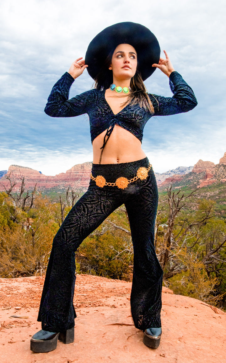 Midnight Burnout Velvet Slim Bells