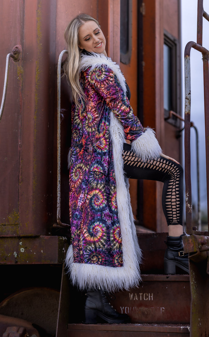 Maple Swirl Baroness Reversible Velvet Coat x Tamo Designs