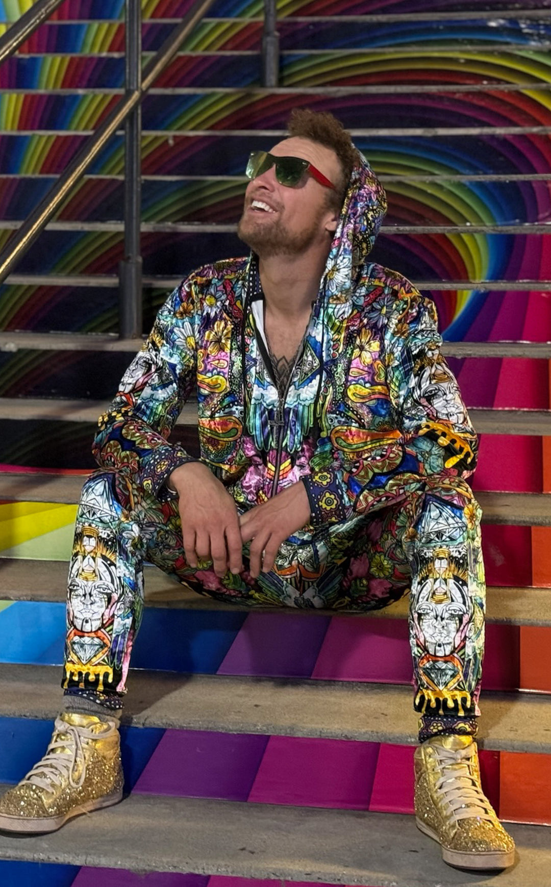 Ellie Paisley - Joggers Velvet - Oil Spill