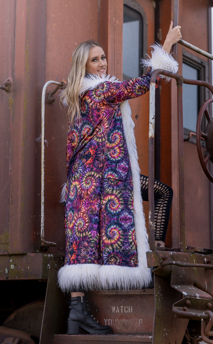 Maple Swirl Baroness Reversible Velvet Coat x Tamo Designs