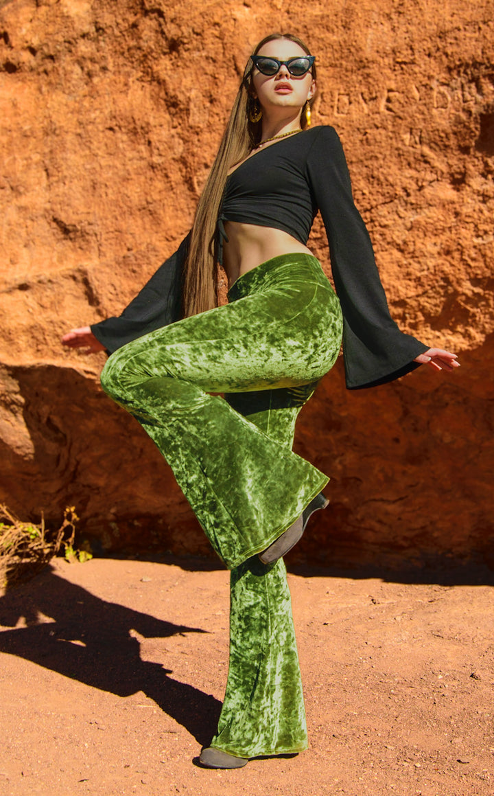 Emerald Velvet Slim Bells