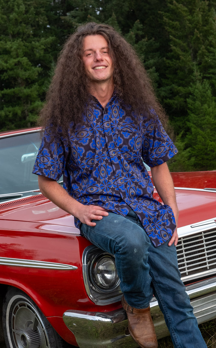 Purple Tiki Grateful Dead Dress Shirt