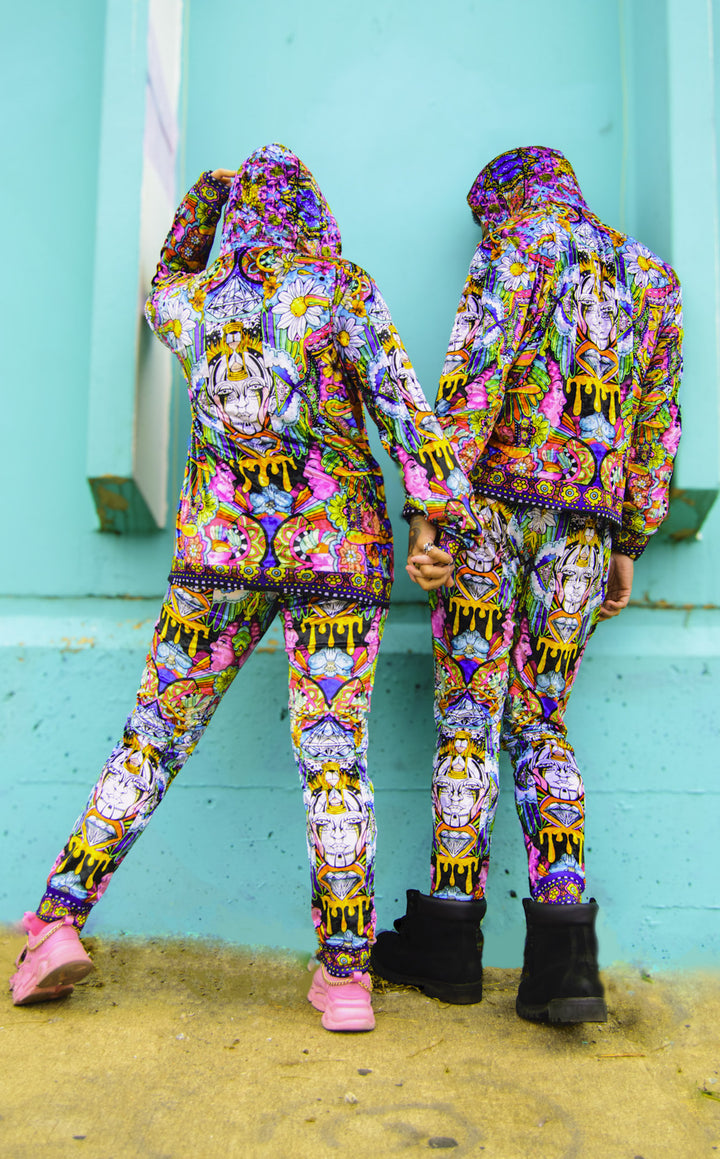 Ellie Paisley - Velvet Hoodie - Oil Spill