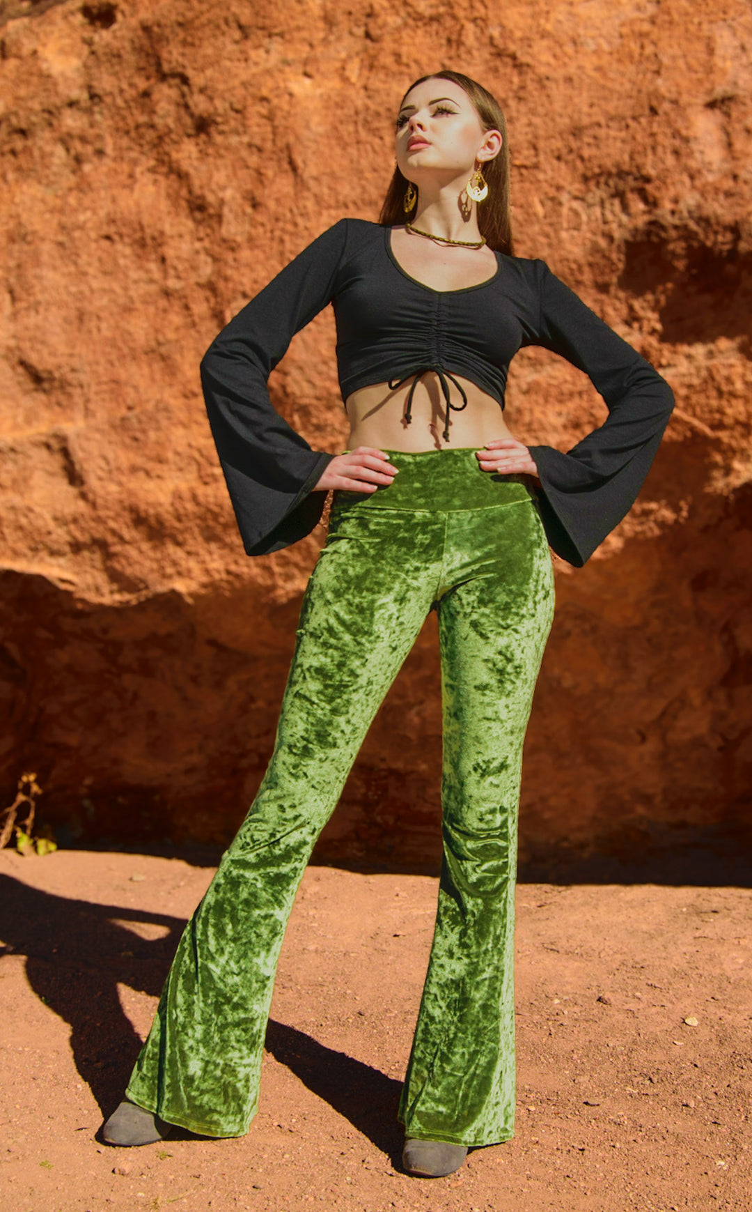 Emerald Velvet Slim Bells