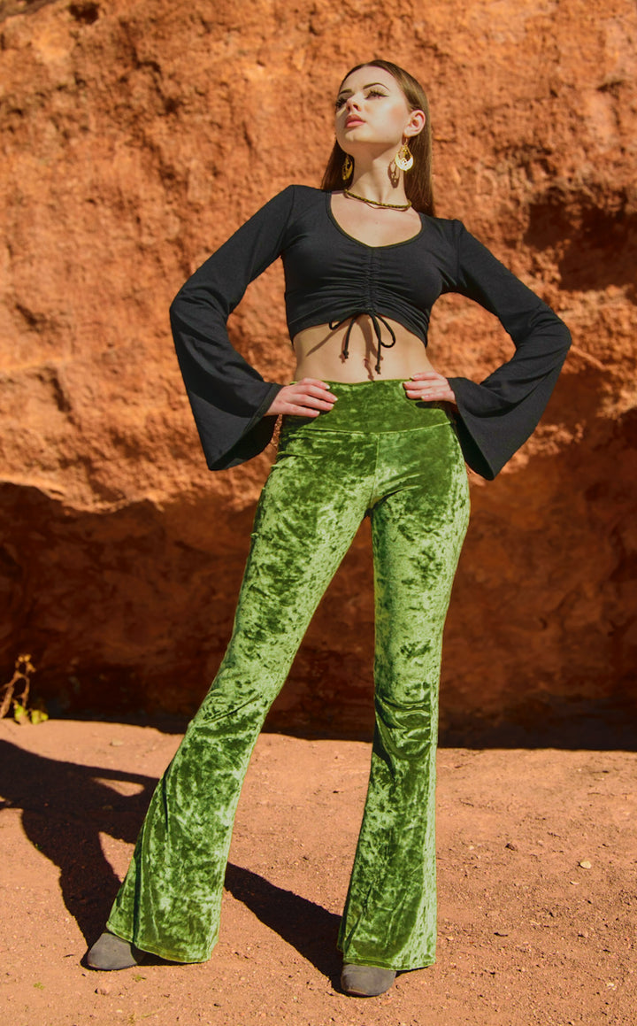 Emerald Velvet Slim Bells