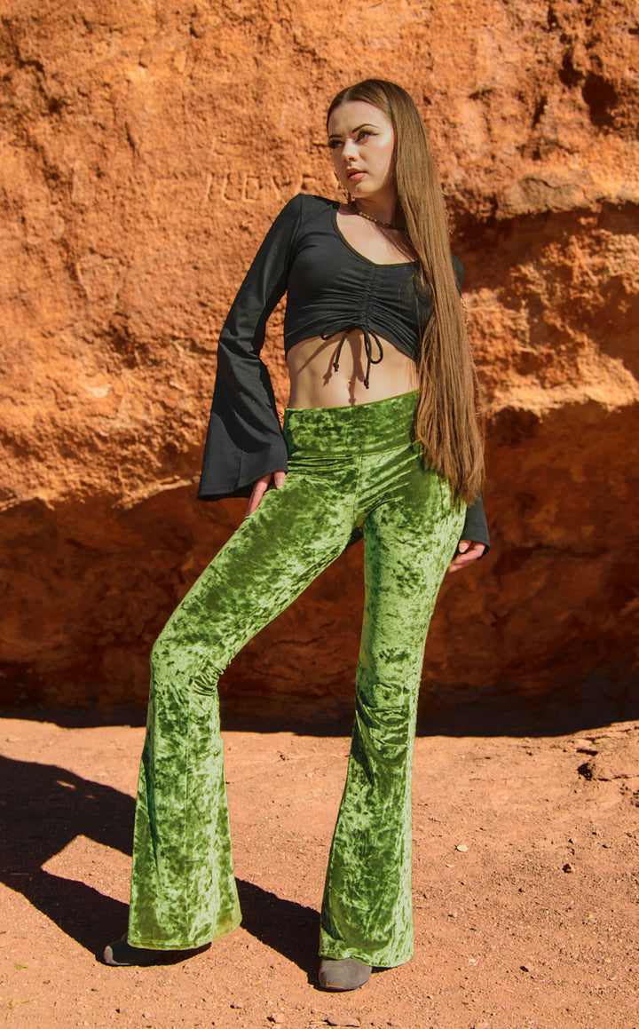 Emerald Velvet Slim Bells