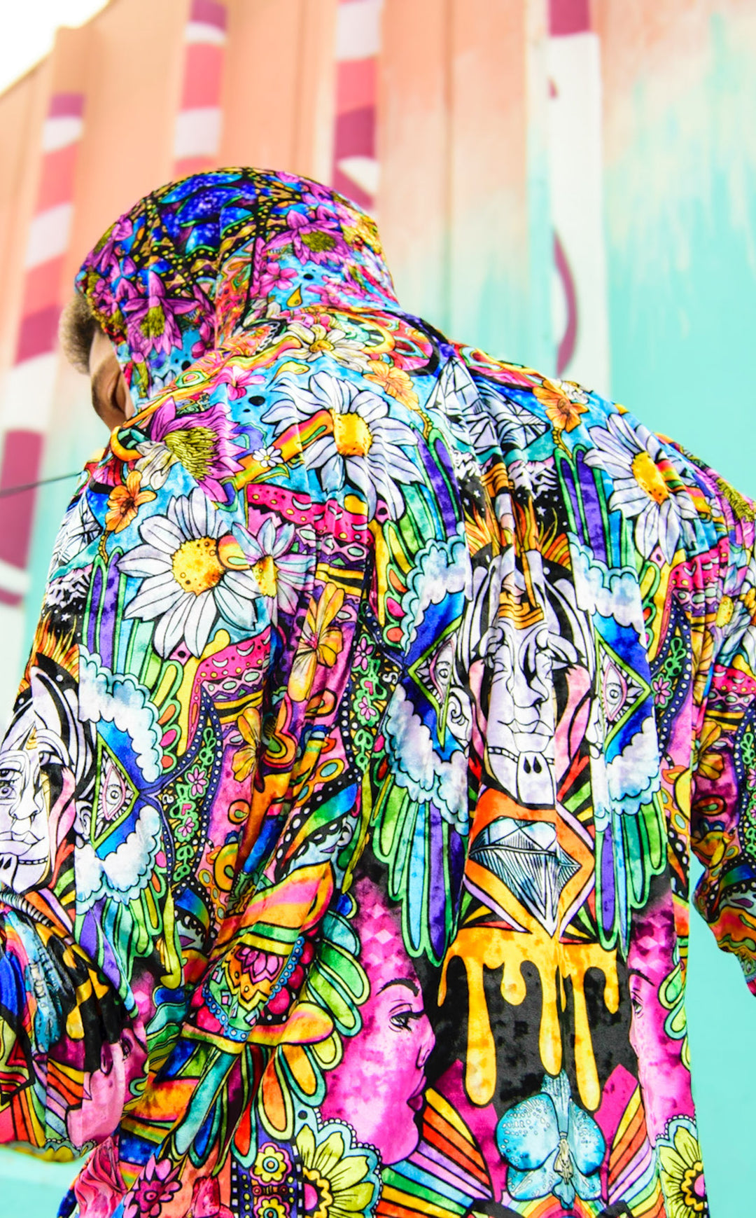 Ellie Paisley - Velvet Hoodie - Oil Spill