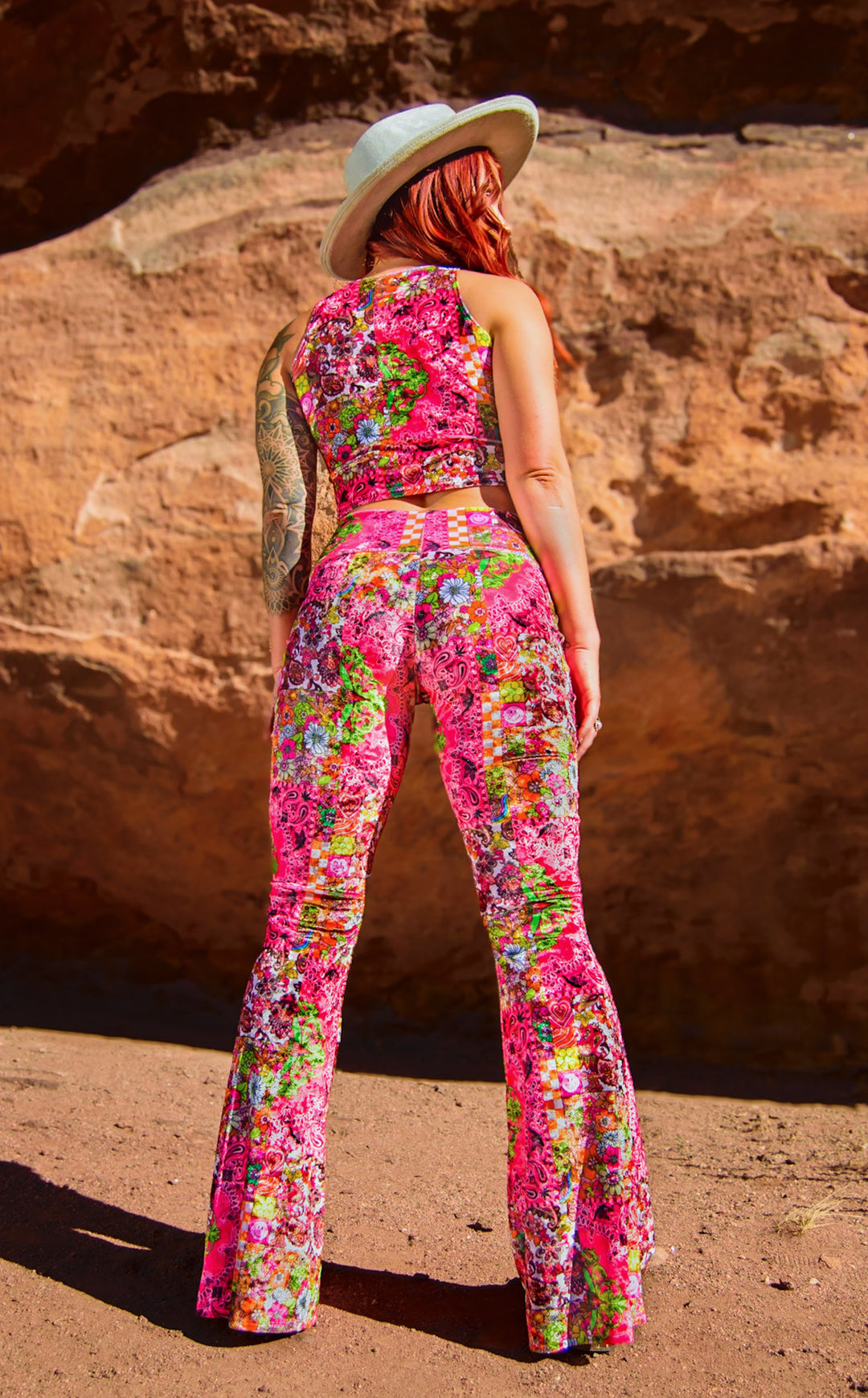 Ellie Paisley - Velvet Slim Bells - Pink Paisley