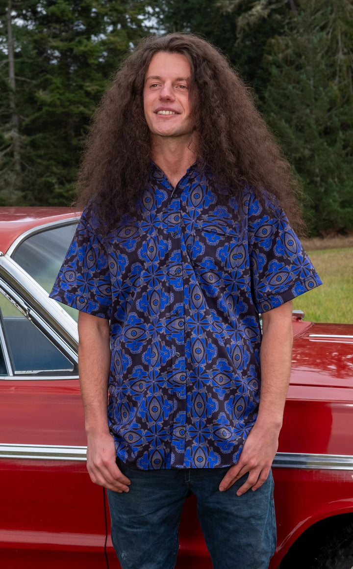 Purple Tiki Grateful Dead Dress Shirt