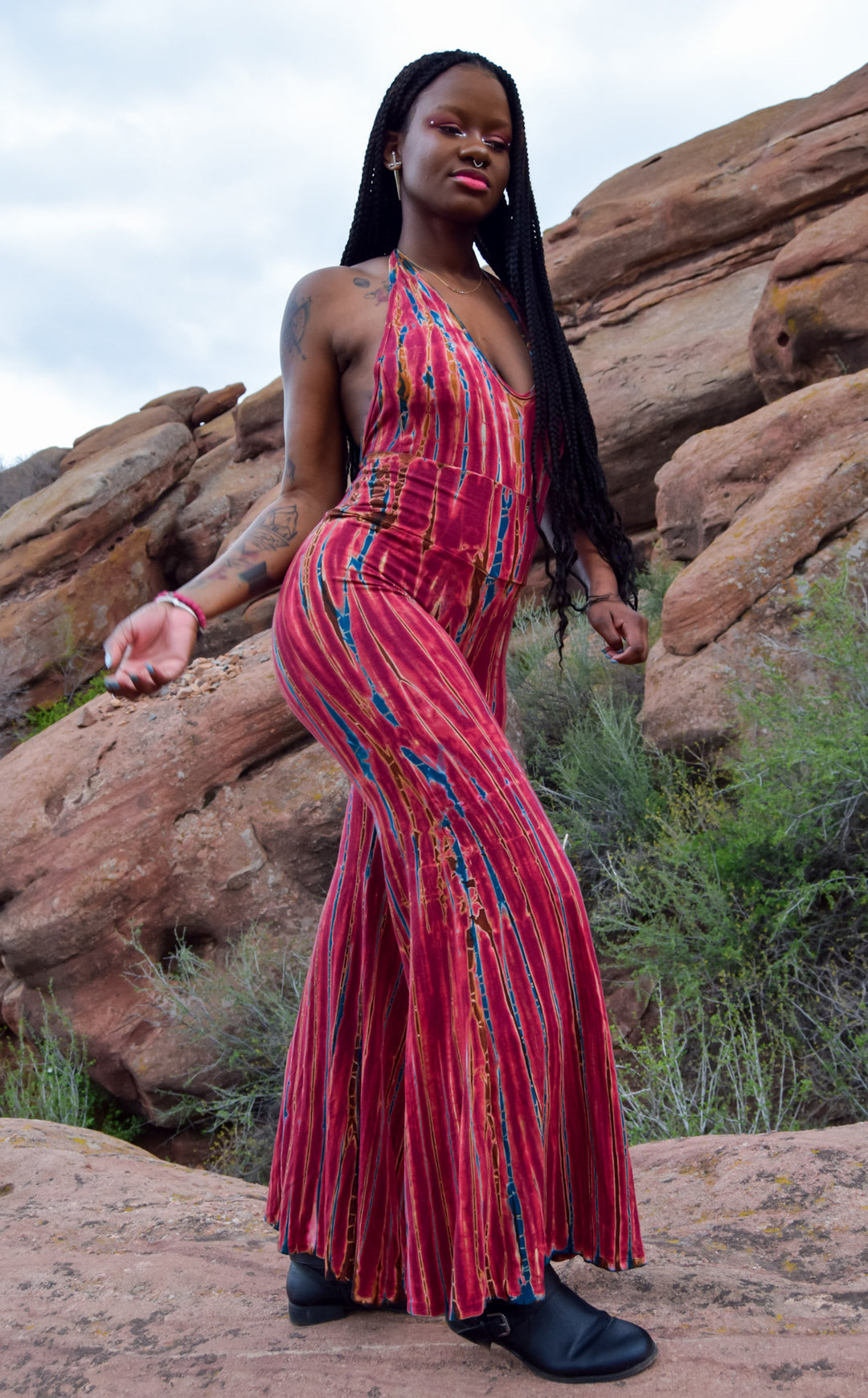 Tie Dye High Waist Big Bell Pants