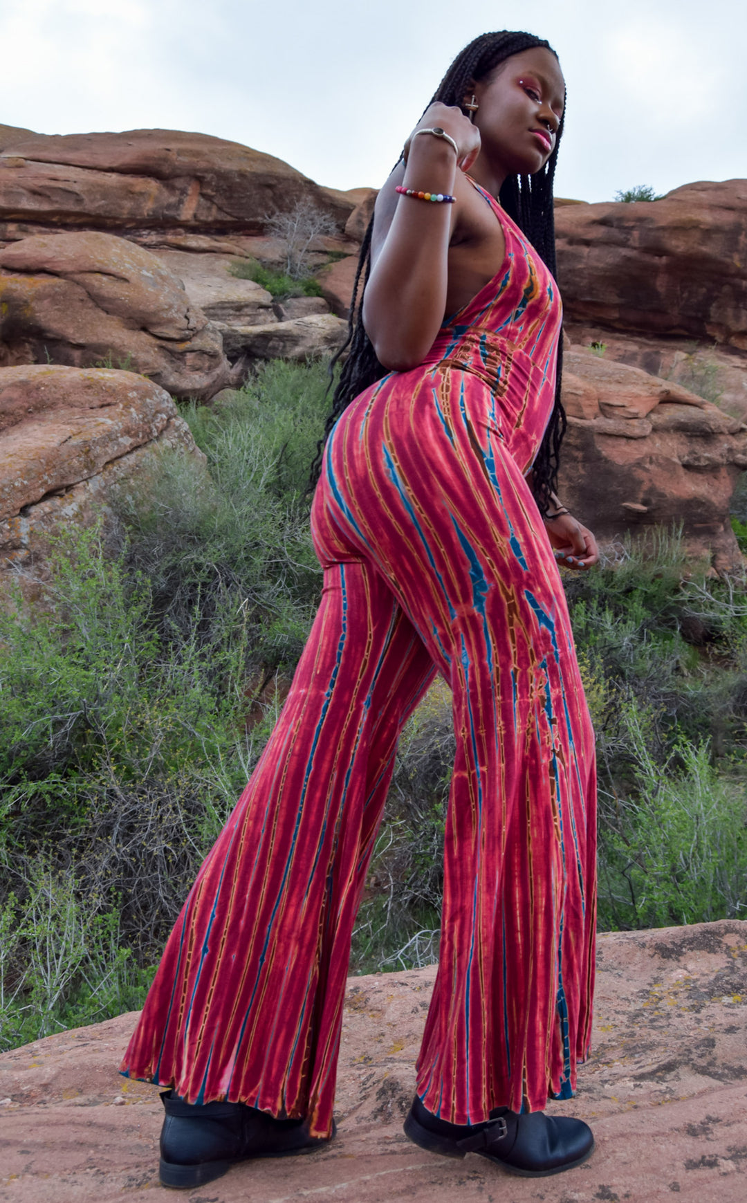 Tie Dye High Waist Big Bell Pants
