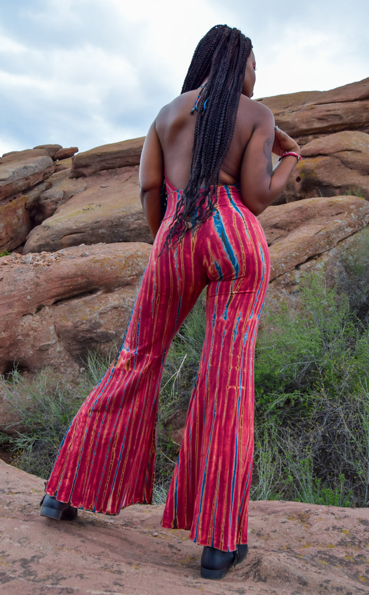 Tie Dye High Waist Big Bell Pants