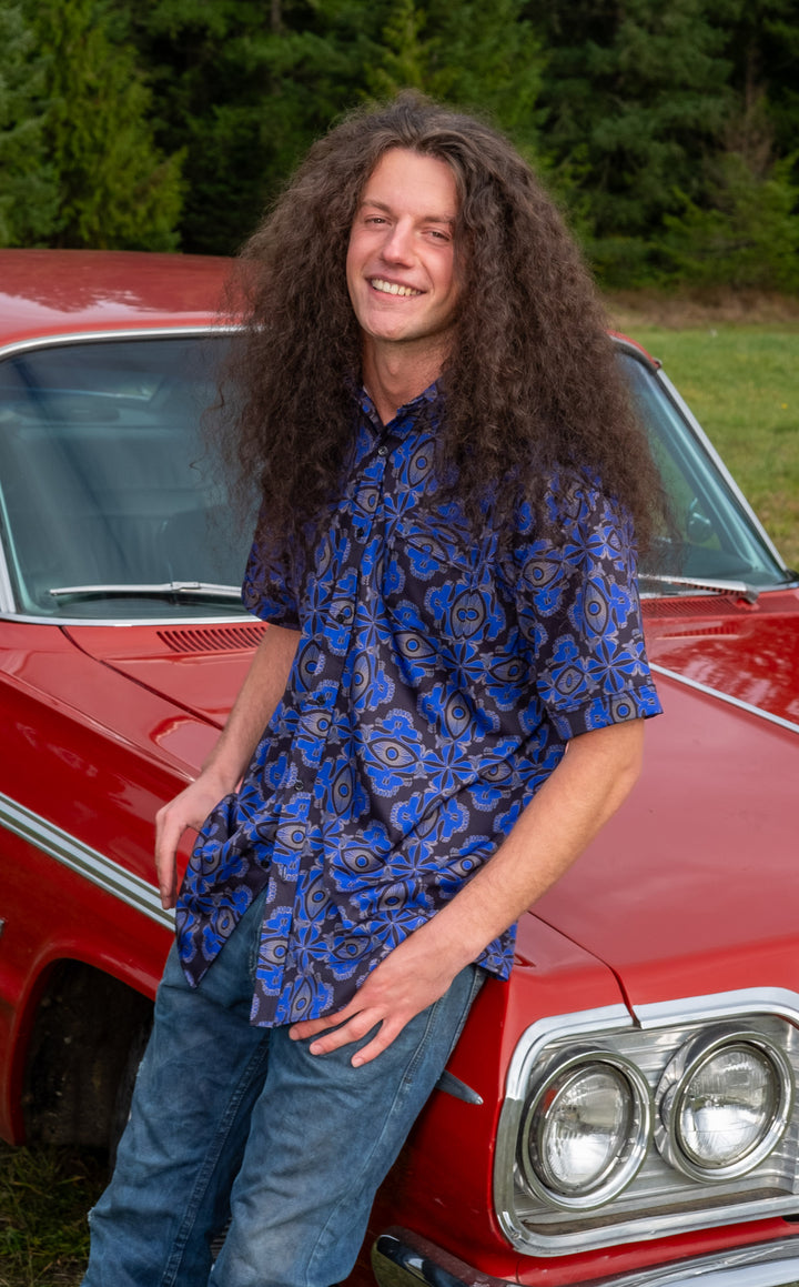 Purple Tiki Grateful Dead Dress Shirt