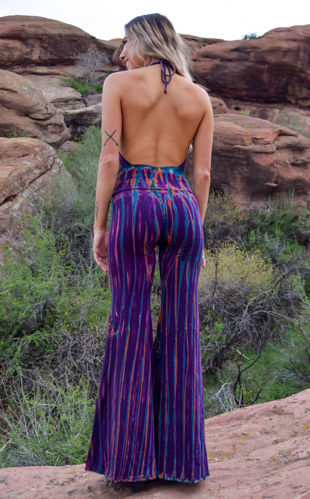 Tie Dye High Waist Big Bell Pants