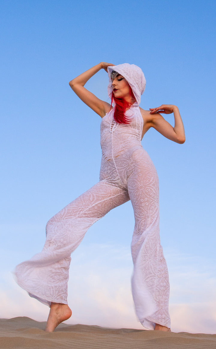 Snip Tease - Snow White Burnout Velvet Mystique Onesie - Limited Edition