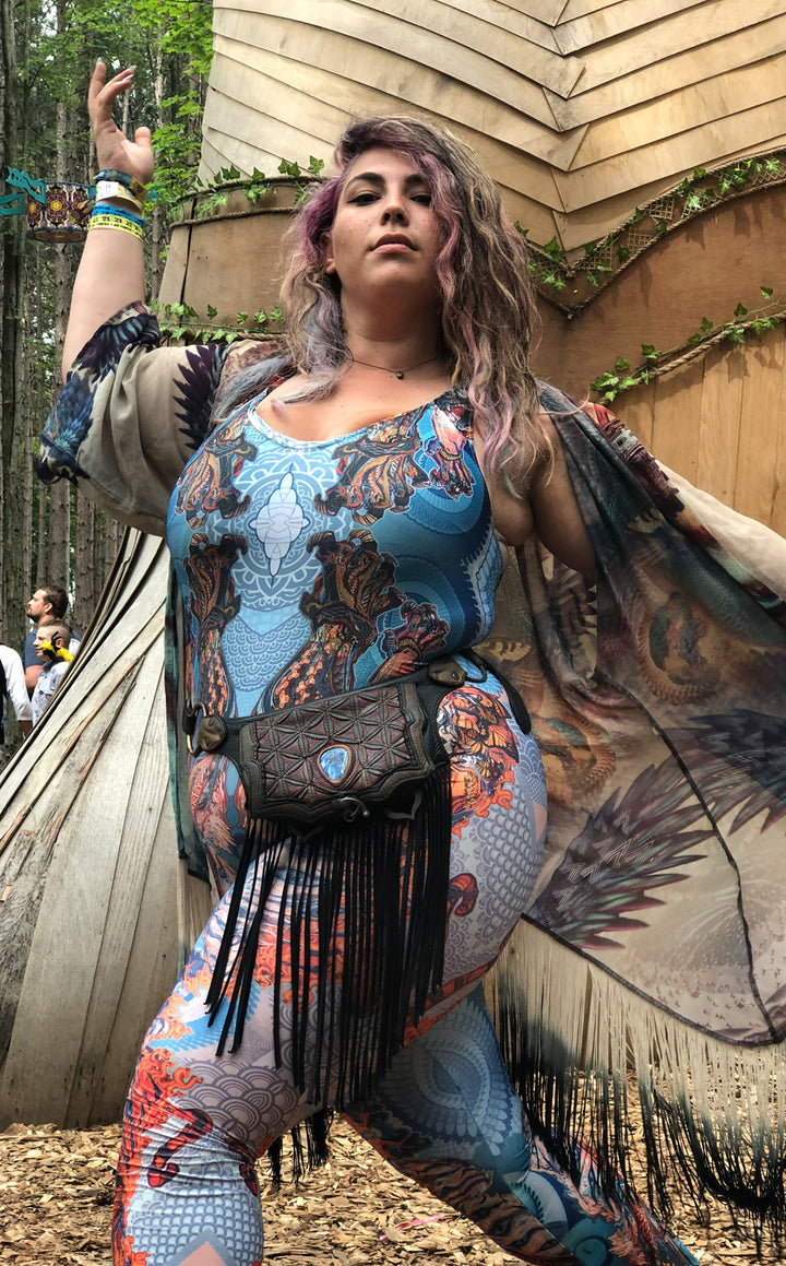 Swallow Tail Panther Onesie - Android Jones Collection