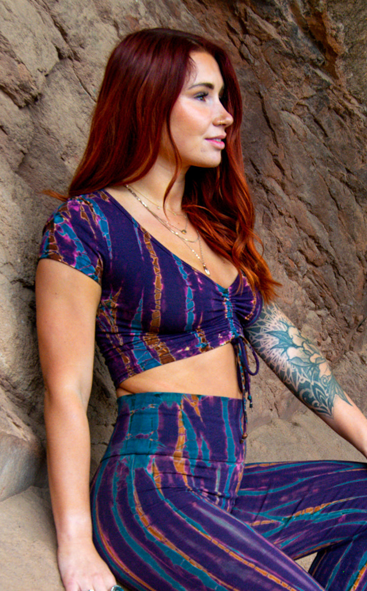 Tie Dye Front Cinch Top