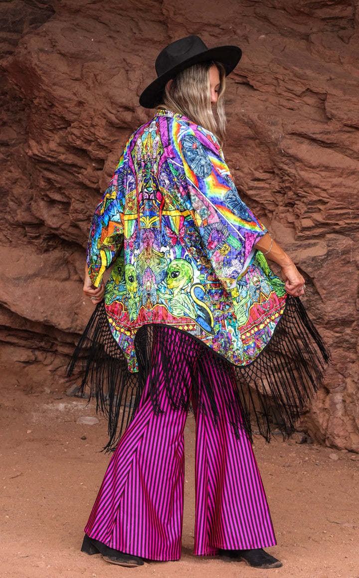 Ellie Paisley Kimono VELVET - Alien Rising