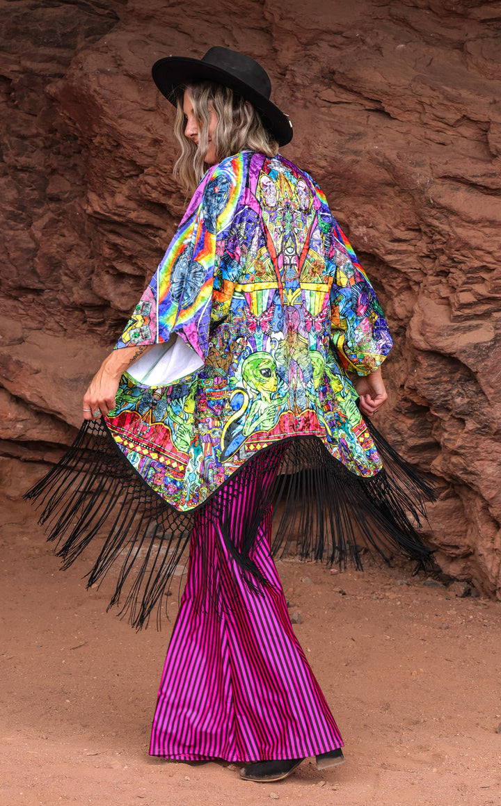 Ellie Paisley Kimono VELVET - Alien Rising