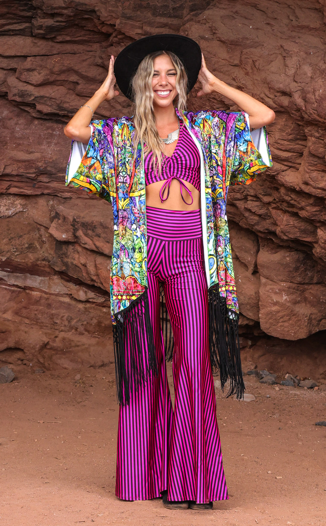 Ellie Paisley Kimono VELVET - Alien Rising