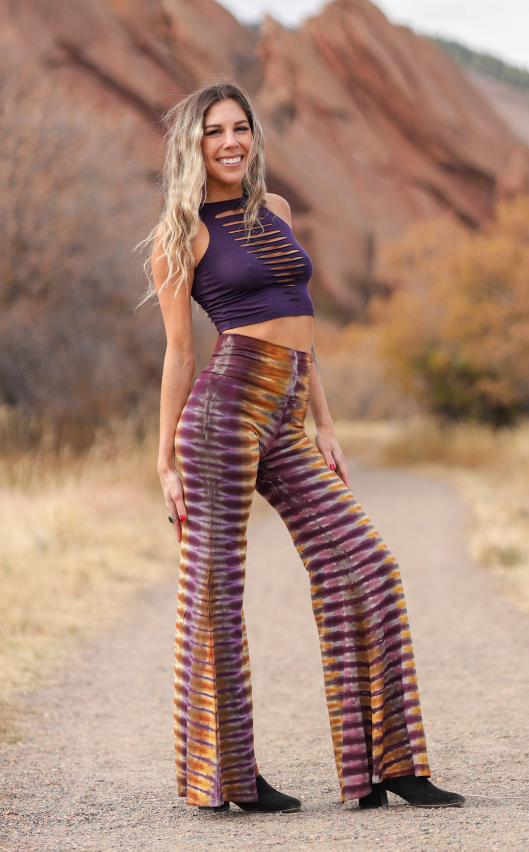 Tie Dye High Waist Big Bell Pants
