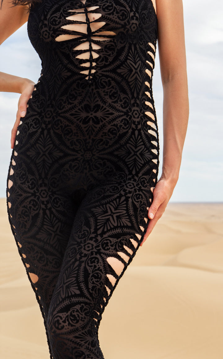 Midnight Burnout Panther Ladyhawke Onesie x Sniptease