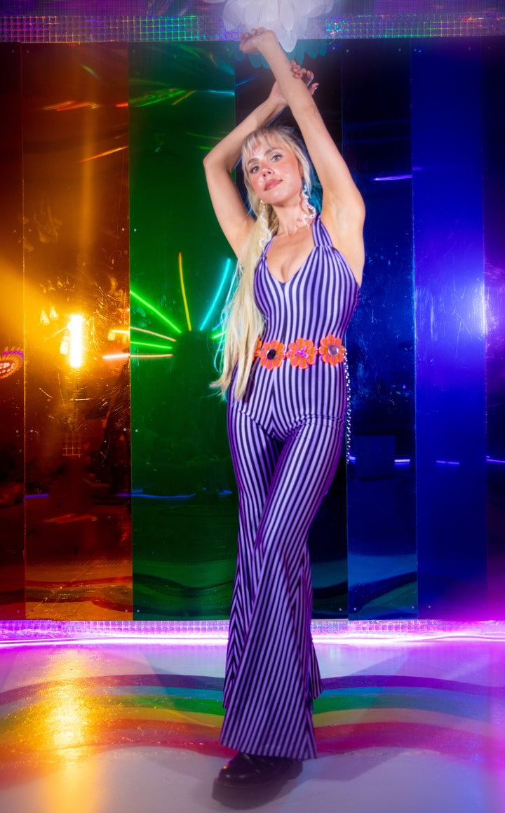 15% Off - Lavender n Black Stripe Tigra Onesie - Warrior Within Designs