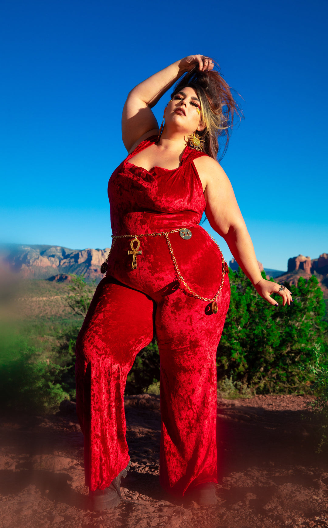 20% Off - Fire Engine Red Mystique Onesie - Warrior Within Designs