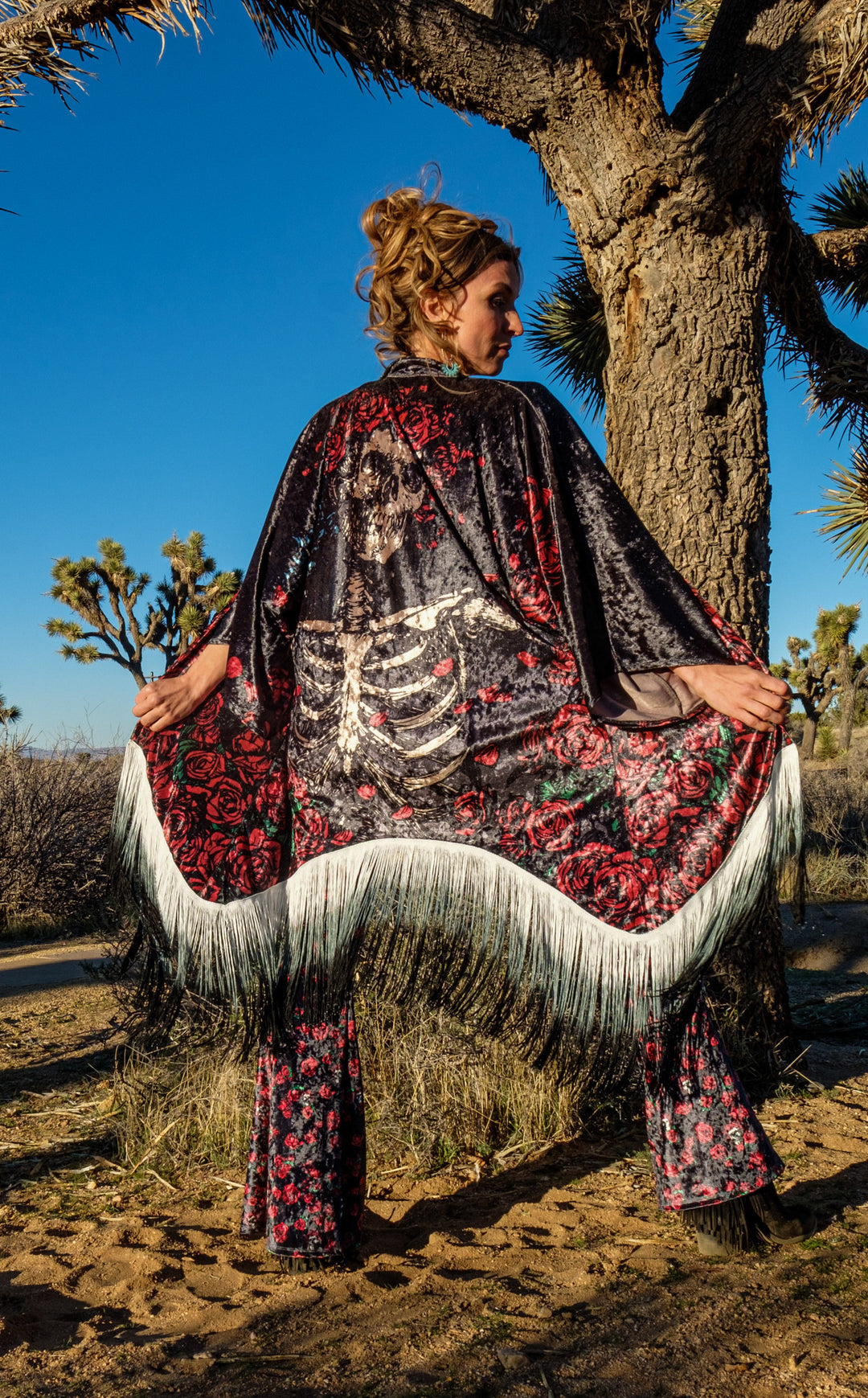 20% Off - Grateful Dead Kimono - Bertha in VELVET - Warrior Within Designs