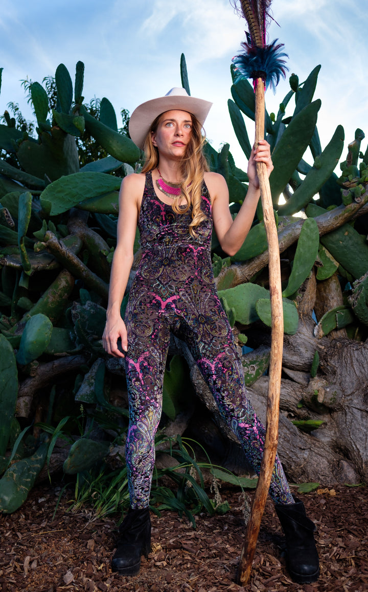 20% Off - Paisley Pink Burnout Panther Ladyhawke Onesie - Warrior Within Designs
